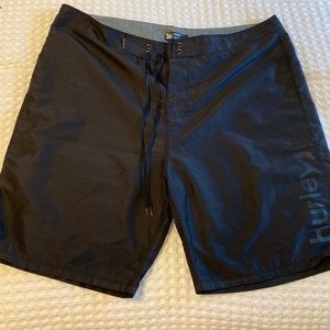 Black Hurley swim trunks